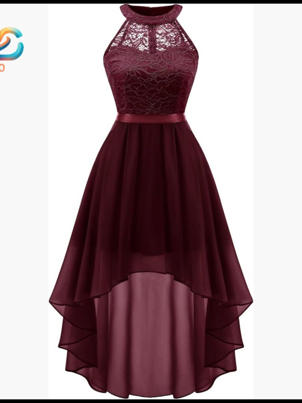 Halter Formal Dress High Low Prom Bridesmaid Cocktail